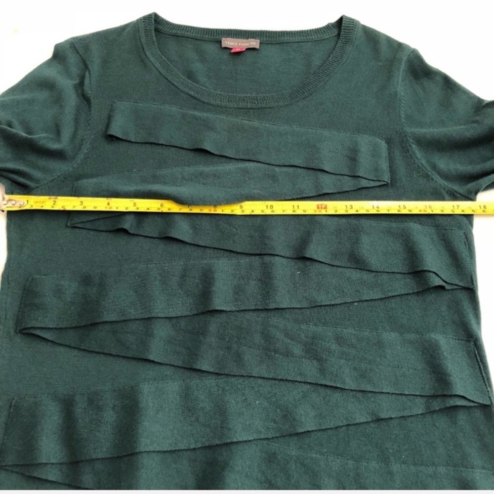 Vince Camuto hunter green fitted sweater M - Picture 5 of 8